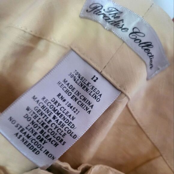 NWT Silk & Linen Blend Drawstring Shorts The Paradise Collection - Picture 3 of 5